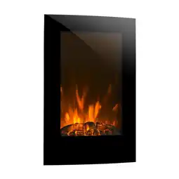 Netto Marken-Discount Lausanne Vertical Elektrischer Kamin 1000/2000 W Fernbedienung Dimmer Schwarz Angebot