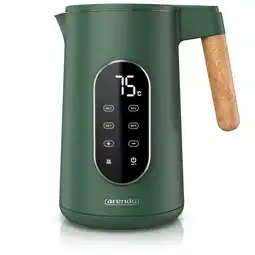 Netto Marken-Discount Arendo Wasserkocher, Edelstahl, Doppelwand, Temperatureinstellung 40° - 100 °C mit Anzeige, grün Angebot