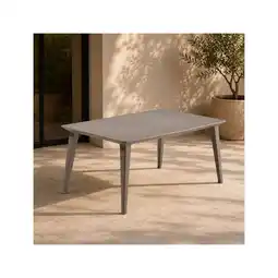Netto Marken-Discount Allibert Lima Tisch Cappuccino - wetterfest, Garten-Esstisch, Outdoor Final Sale Angebot