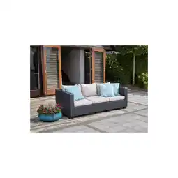Netto Marken-Discount Allibert Salta 3-Sitzer Gartensofa – Rattanoptik, wetterfest & mit Kissen Final Sale Angebot