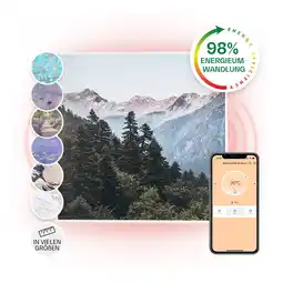 Netto Marken-Discount Wonderwall Air Art Smart Infrarotheizung 60x60cm 350W Wandinstallation App-Steuerung Berge Angebot