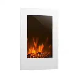 Netto Marken-Discount Lausanne Vertical Elektrischer Kamin 1000 oder 2000W Feuerillusion Weiß Angebot