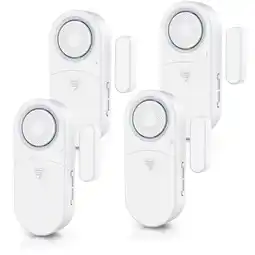 Netto Marken-Discount Bearware 4x Fensteralarm 120 dB, Tür- & Fenster-Sensor, Einbruchschutz, Alarmanlage, mit Batterien Angebot