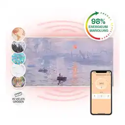 Netto Marken-Discount Wonderwall Air Art Smart Infrarotheizung 120x60cm 700W Wandinstallation App-Steuerung Sonnenaufgang Angebot