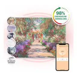 Netto Marken-Discount Wonderwall Air Art Smart Infrarotheizung 80x60cm 500W Wandmontage Gartenweg Angebot