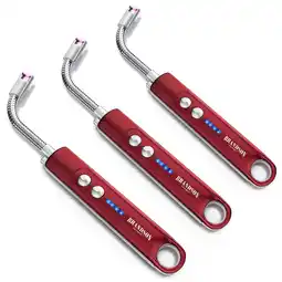 Netto Marken-Discount Brandson, elektrisch, Lichtbogen Stabfeuerzeug USB aufladbar, rot Angebot