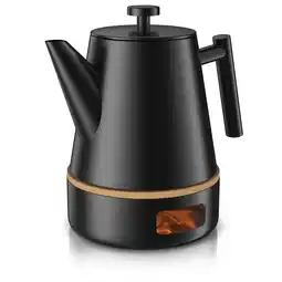 Netto Marken-Discount Arendo Teekanne, Edelstahl, Siebeinsatz, 1000 ml, mit Griff aus Metall, Isolierkanne, schwarz Angebot