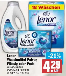 HIT Lenor Waschmittel Pulver, Flüssig oder Pods Angebot