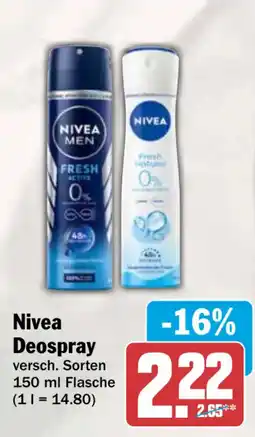 HIT Nivea Deospray Angebot