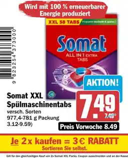 HIT Somat XXL Spülmaschinentabs Angebot