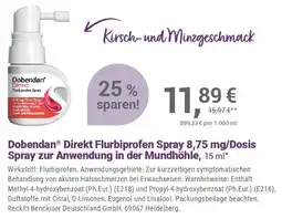 Alliance Healthcare Dobendan Direkt Flurbiprofen Spray 8,75 mg/Dosis Spray zur Anwendung in der Mundhöhle Angebot