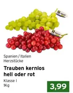 CAP Markt Trauben kernlos hell oder rot Angebot