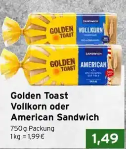 CAP Markt Golden Toast Vollkorn oder American Sandwich Angebot