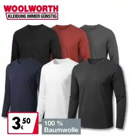 Woolworth Baumwoll Langarmshirt Angebot