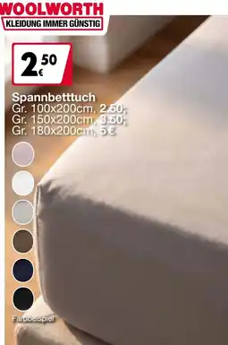Woolworth Spannbetttuch Angebot