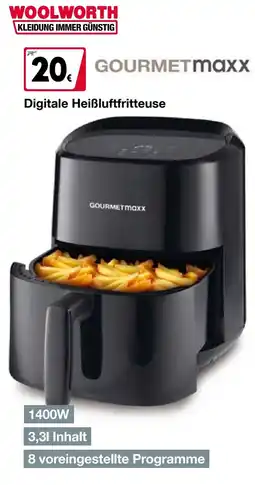 Woolworth Digitale Heißluftfritteuse GOURMETmaxx Angebot