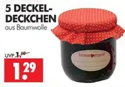 Wreesmann 5 DECKEL-DECKCHEN aus Baumwolle Angebot