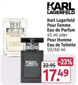 Rossmann Karl Lagerfeld Pour Femme Eau de Parfum oder Pour Homme Eau de Toilette Angebot