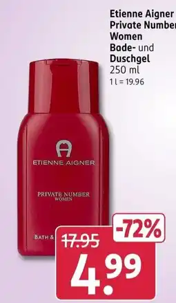 Rossmann Etienne Aigner Private Number Women Bade- und Duschgel Angebot