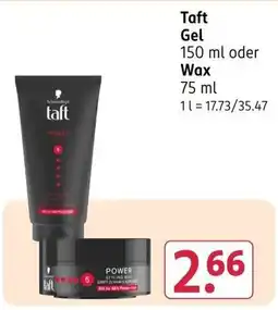 Rossmann Schwarzkopf Taft Power Gel oder Wax Angebot