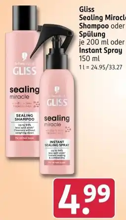 Rossmann Schwarzkopf GLISS Sealing Miracle Angebot
