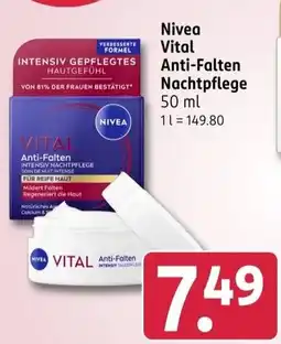 Rossmann Nivea Vital Anti-Falten Nachtpflege Angebot