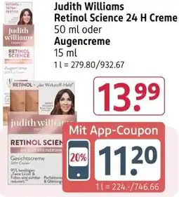 Rossmann Judith Williams Retinol Science 24 H Creme Angebot