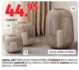 Segmüller Laterne „Lito“ Stahl Angebot