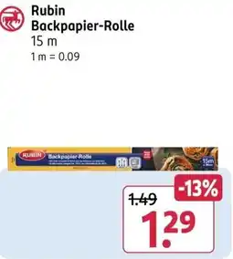Rossmann Rubin Backpapier-Rolle Angebot