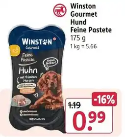 Rossmann Winston Gourmet Hund Feine Pastete Huhn Angebot