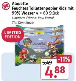 Rossmann Alouette Feuchtes Toilettenpapier Kids Angebot