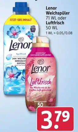 Rossmann Lenor Weichspüler Luftfrisch Angebot