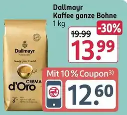 Rossmann Dallmayr Kaffee ganze Bohne Angebot