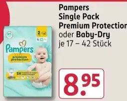 Rossmann Pampers Single Pack Premium Protection oder Baby-Dry Angebot