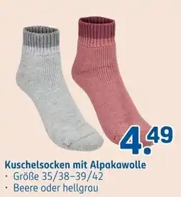 Rossmann Kuschelsocken mit Alpakawolle Angebot