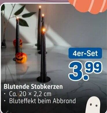 Blutende Stabkerzen Angebot bei Rossmann