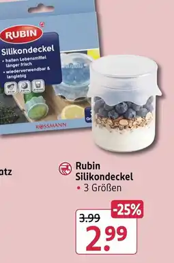 Rossmann Rubin Silikondeckel Angebot