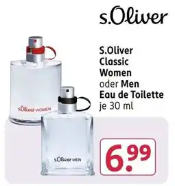 Rossmann S.Oliver Classic Women oder Men Eau de Toilette Angebot