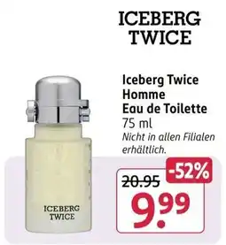 Rossmann Iceberg Twice Homme Eau de Toilette Angebot
