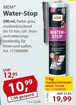 Sonderpreis Baumarkt MEM Water-Stop Angebot