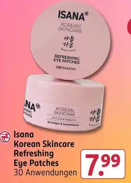 Rossmann Isana Korean Skincare Refreshing Eye Patches Angebot
