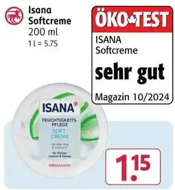 Rossmann ISANA Softcreme Angebot