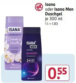 Rossmann Isana oder Isana Men Duschgel Angebot