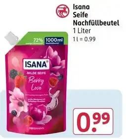 Rossmann Isana Seife Nachfüllbeutel Angebot