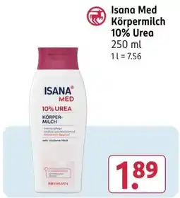 Rossmann Isana Med Körpermilch 10% Urea Angebot