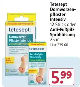 Rossmann tetesept: Dornwarzen-Pflaster intensiv Angebot
