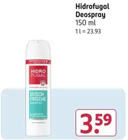 Rossmann Hidrofugal Deospray Angebot