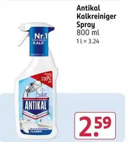 Rossmann Antikal Kalkreiniger Spray Angebot