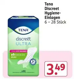 Rossmann Tena Discreet Hygiene-Einlagen Angebot