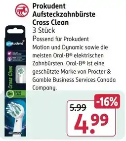 Rossmann Prokudent Aufsteckzahnbürste Cross Clean Angebot